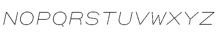 OpenInto 900ThinItalic Instance Font UPPERCASE