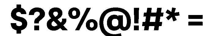Operand Bold Font OTHER CHARS