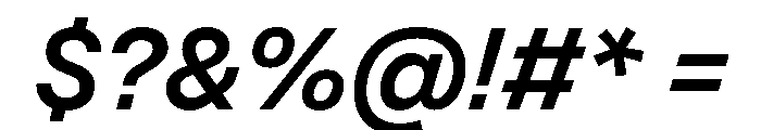 Operand MediumItalic Font OTHER CHARS