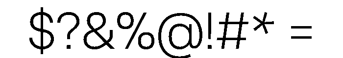 Operand Thin Font OTHER CHARS
