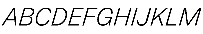 Operand ThinItalic Font UPPERCASE