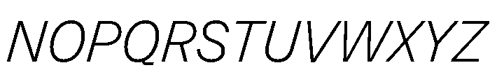 Operand ThinItalic Font UPPERCASE