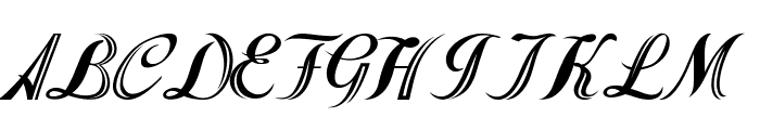 Opal-Italic Font UPPERCASE