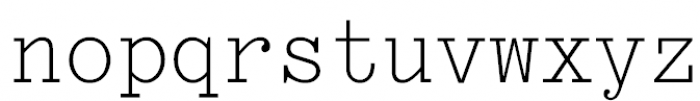 Optimus Normal Font LOWERCASE