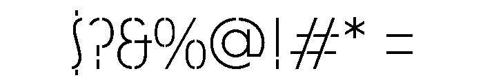 Organda Mn Thin Font OTHER CHARS