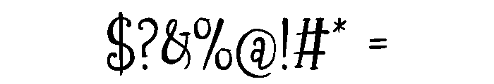 Orange Honest Regular Font OTHER CHARS