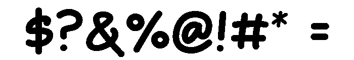 Orange Squishy Font OTHER CHARS