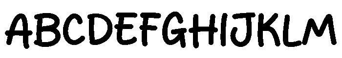 Orange Squishy Font UPPERCASE