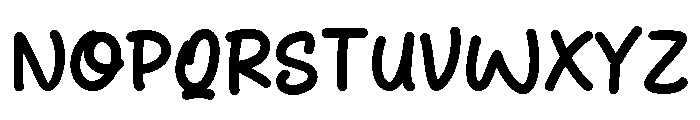 Orange Squishy Font UPPERCASE