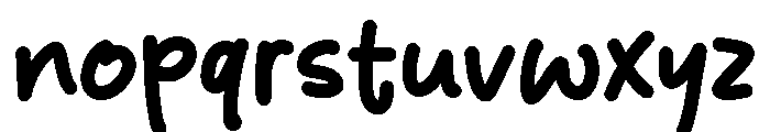 Orange Squishy Font LOWERCASE