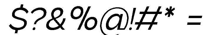 Orbigon Italic Font OTHER CHARS