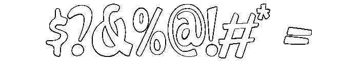Ordinary Summer Outline Regular Font OTHER CHARS