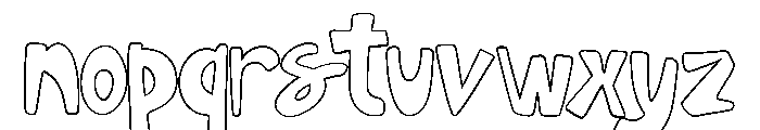 Ordinary Summer Outline Regular Font LOWERCASE