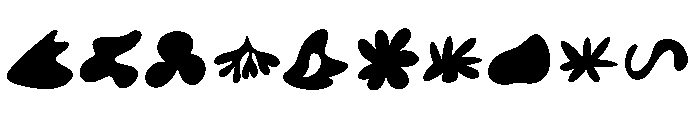 Organic Shape Font OTHER CHARS