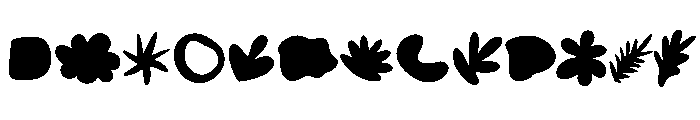 Organic Shape Font UPPERCASE