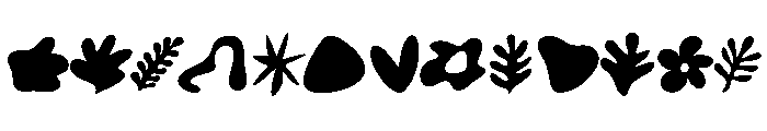 Organic Shape Font UPPERCASE
