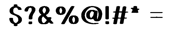 Organized Font OTHER CHARS
