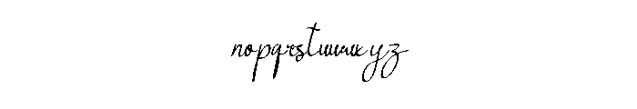 Original Handmade1 Font LOWERCASE