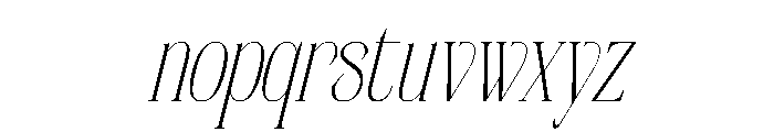 Orlevin Italic Font LOWERCASE