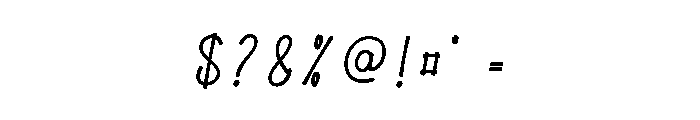 Ornament Handwriting Font OTHER CHARS