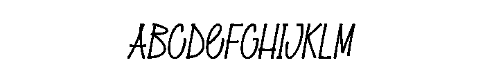 Ornament Handwriting Font UPPERCASE