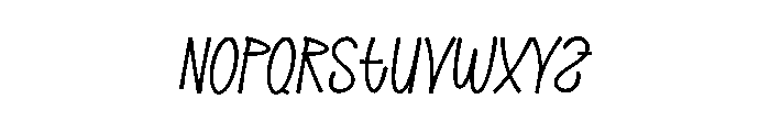 Ornament Handwriting Font LOWERCASE