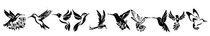 Ornamental Hummingbirds Font OTHER CHARS