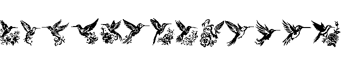 Ornamental Hummingbirds FONT