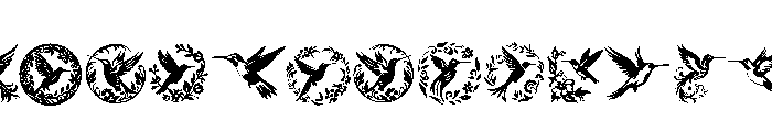 Ornamental Hummingbirds Font LOWERCASE