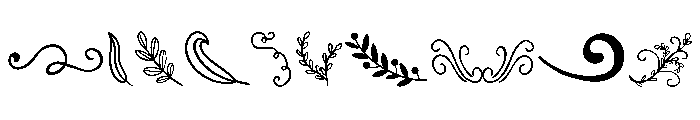 Ornamental Leafy Set Font OTHER CHARS