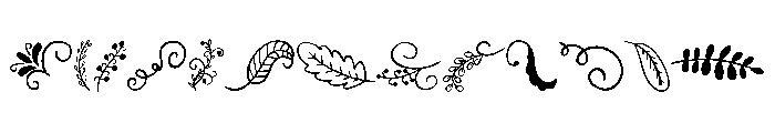 Ornamental Leafy Set Font UPPERCASE