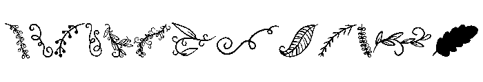 Ornamental Leafy Set Font UPPERCASE