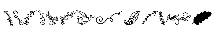 Ornamental Leafy Set Font LOWERCASE