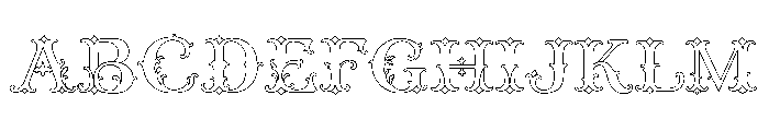 Ornamental Monogram Outline Font UPPERCASE
