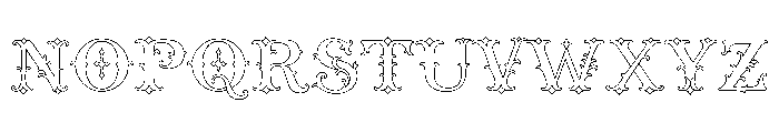 Ornamental Monogram Outline Font LOWERCASE