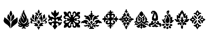 Ornamental Symbols Font UPPERCASE