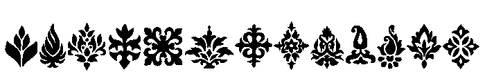 Ornamental Symbols Font LOWERCASE