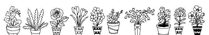 Ornamental flowers Font OTHER CHARS