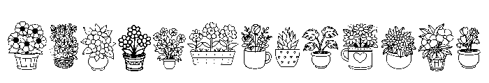 Ornamental flowers Font UPPERCASE