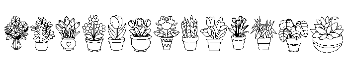 Ornamental flowers Font UPPERCASE