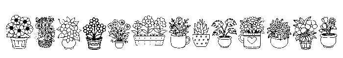 Ornamental flowers FONT