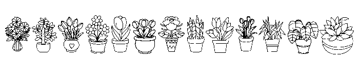 Ornamental flowers Font LOWERCASE