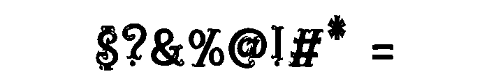 Ornate Victorian Font OTHER CHARS