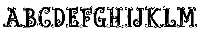 Ornate Victorian Font UPPERCASE