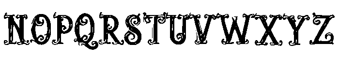 Ornate Victorian Font UPPERCASE