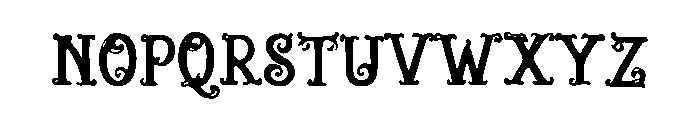 Ornate Victorian Font LOWERCASE