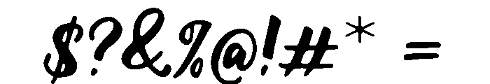 Ornatique Script Font OTHER CHARS