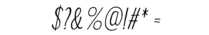 Orvane Italic Font OTHER CHARS