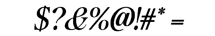 Orvella Italic Font OTHER CHARS