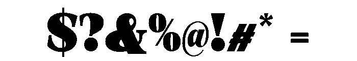 Orvessia Black Condensed Font OTHER CHARS